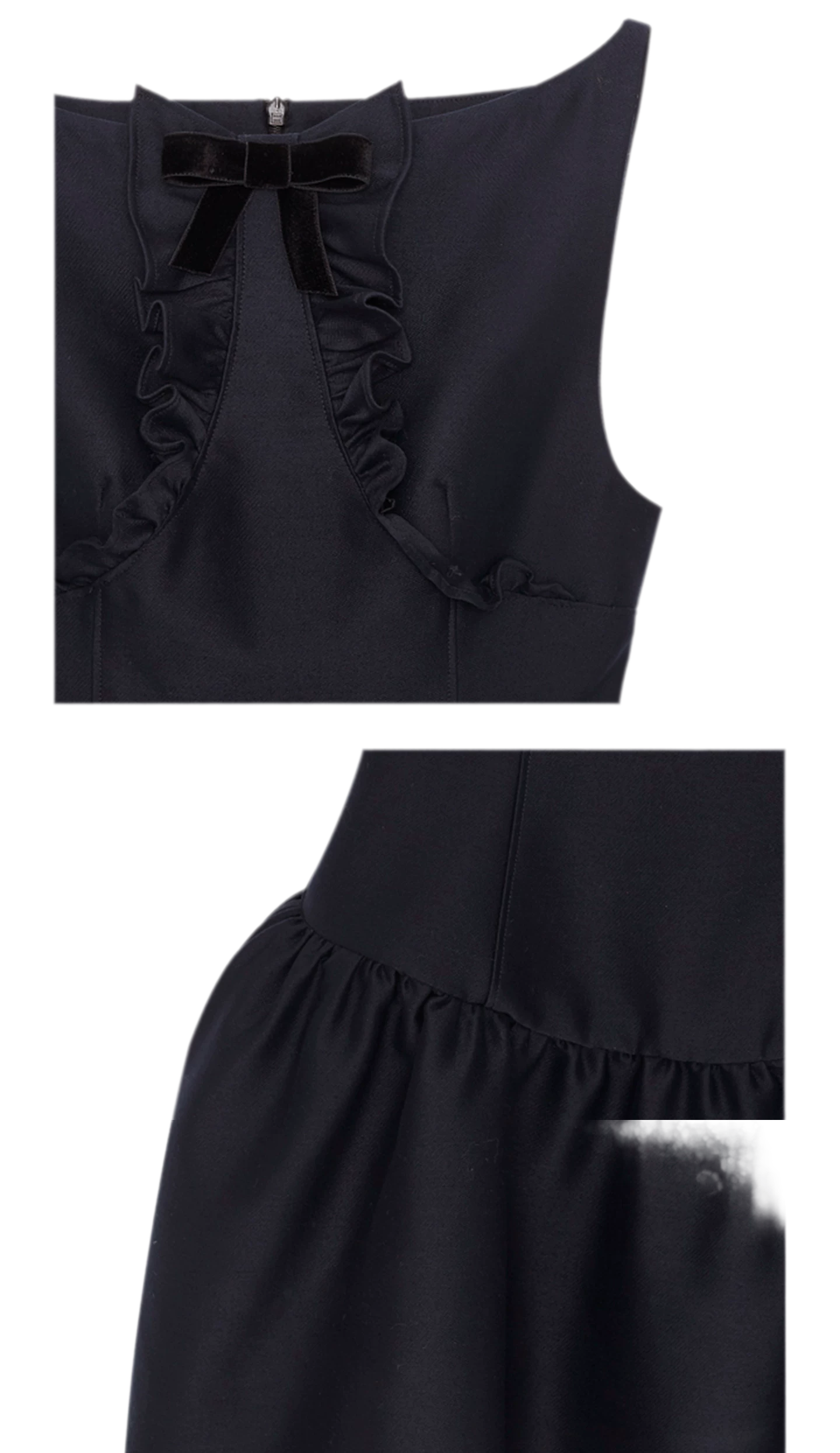 Ruffle Bowknot Mini Dress