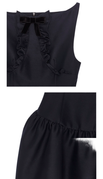 Ruffle Bowknot Mini Dress