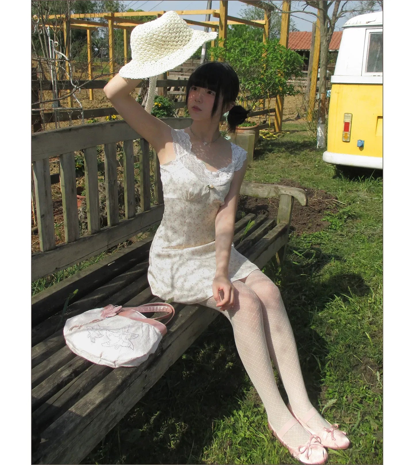 Vintage Leopard Lace Splice A-Line Dress