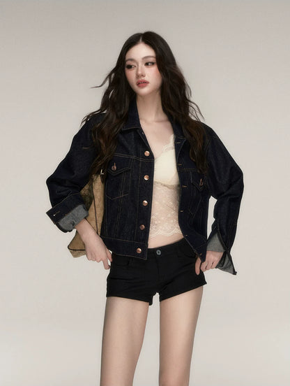 Raw Denim Cropped Jacket