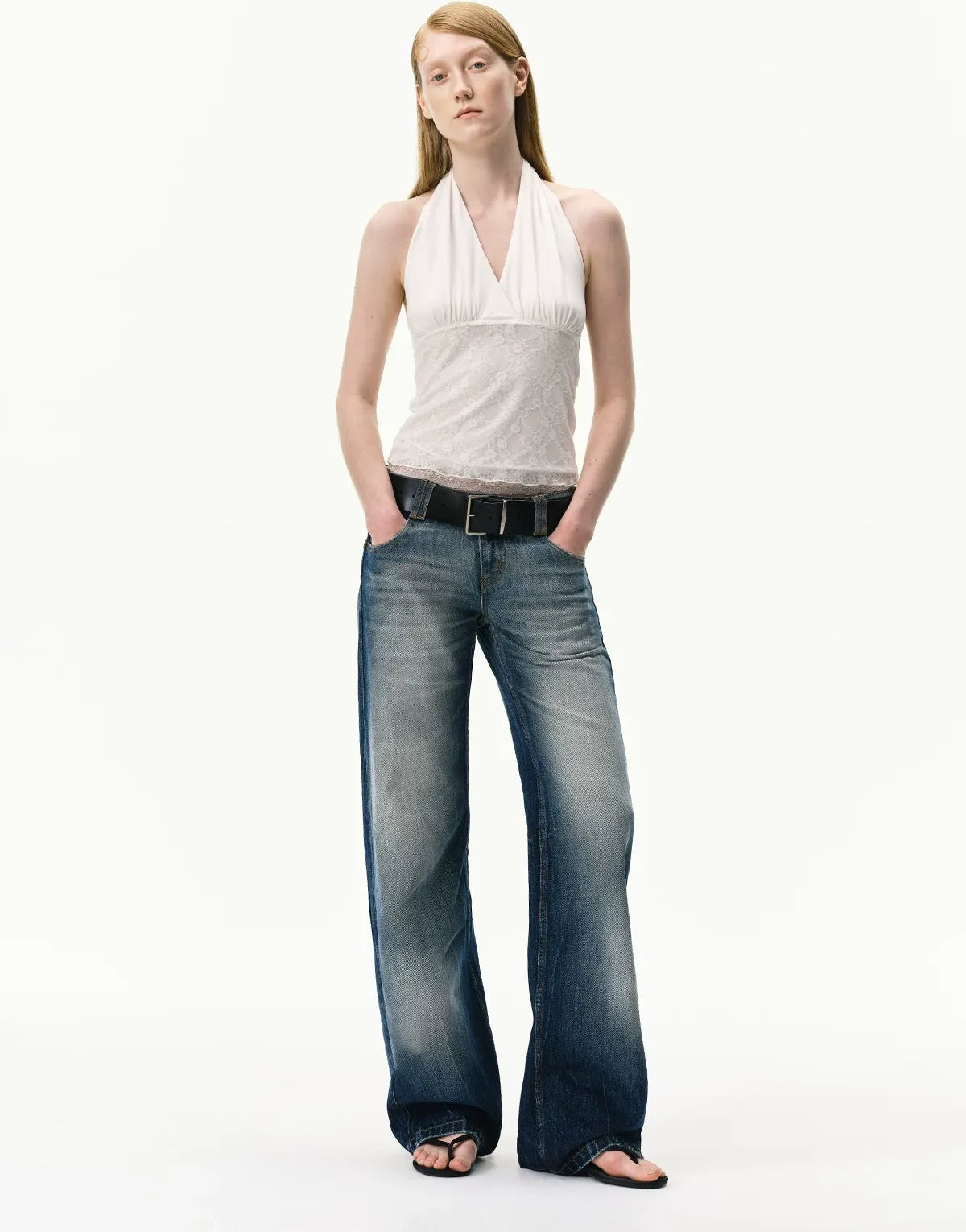 Low-Rise Straight Jeans