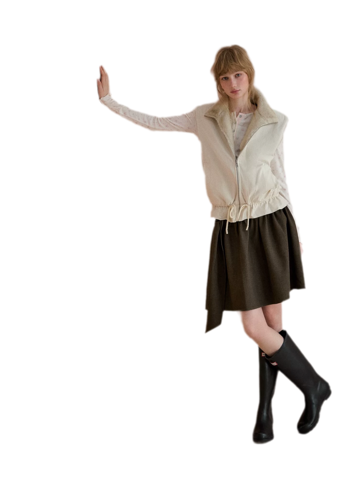 Reversible Plush Stand-Collar Vest
