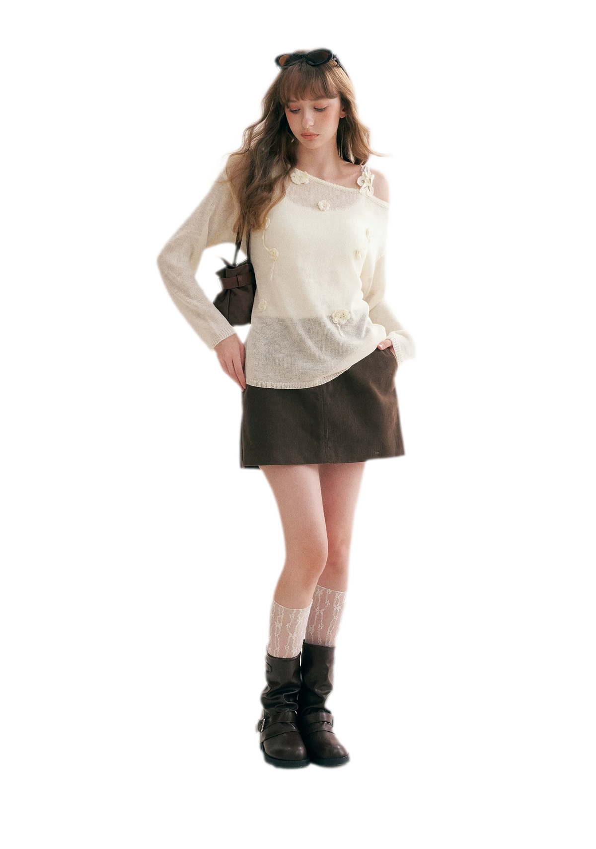 Corduroy High-Waisted A-Line Skirt