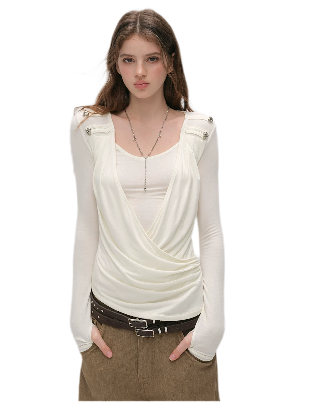 Modal Draped Layered Top