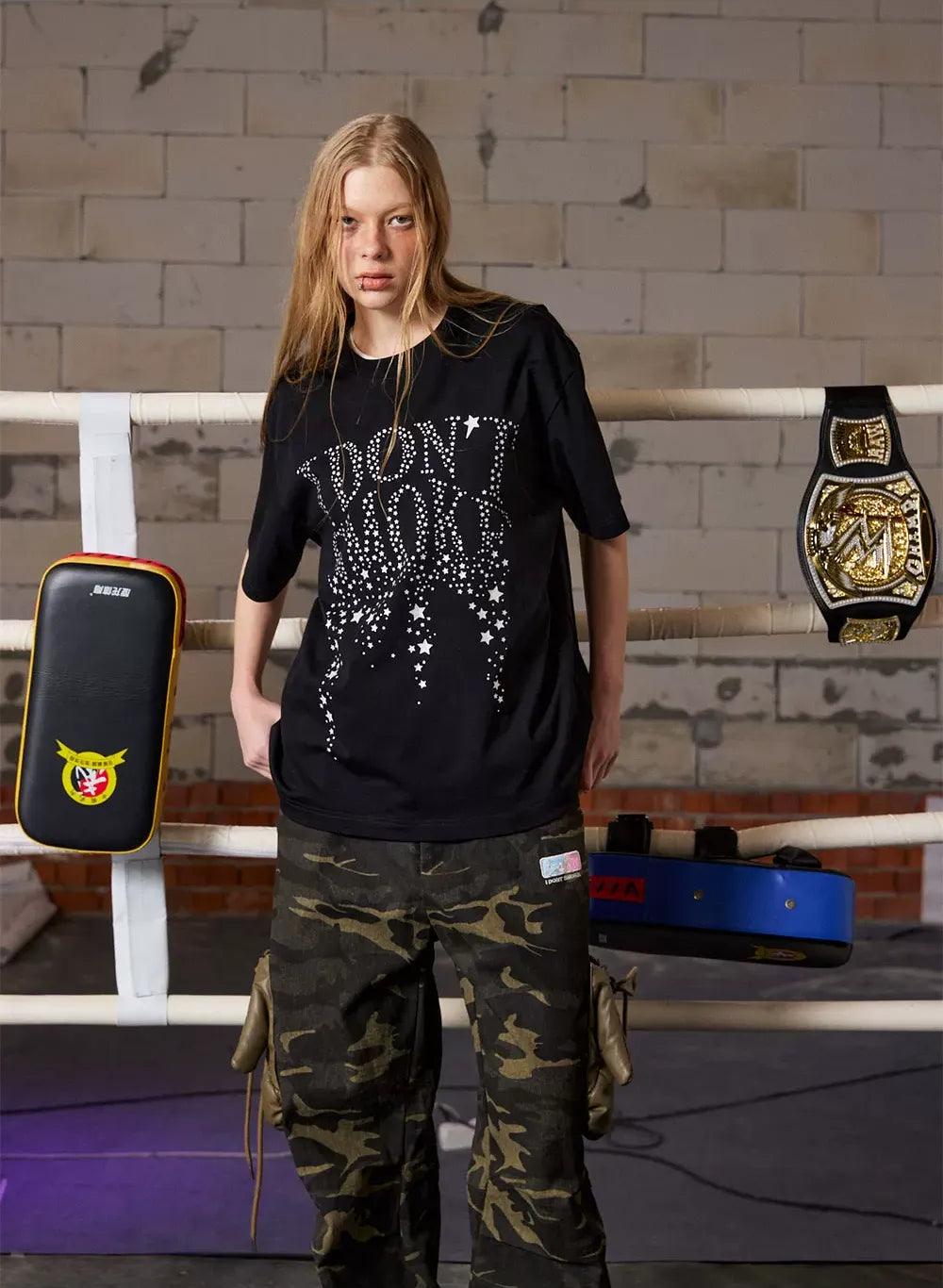 Loose Fit Glitter Logo T-Shirt
