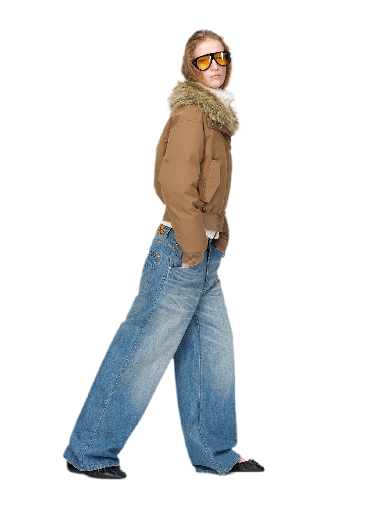 Glänzende kurze Daunen-Steppjacke