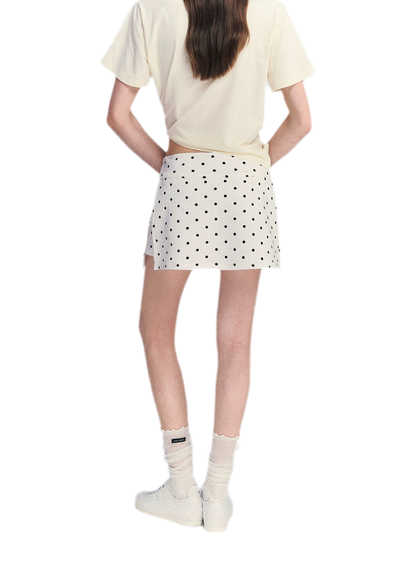 Polka Dot A-line Skort