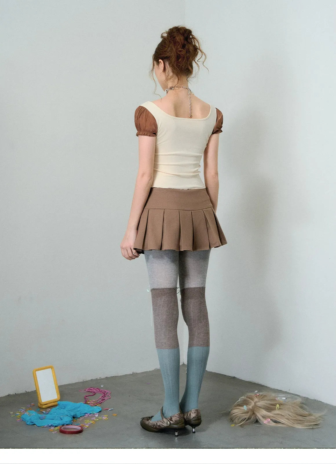 Knitted Square Neck Tee