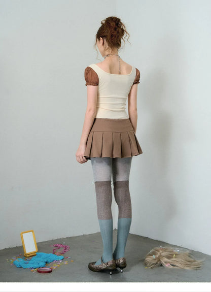 Knitted Square Neck Tee