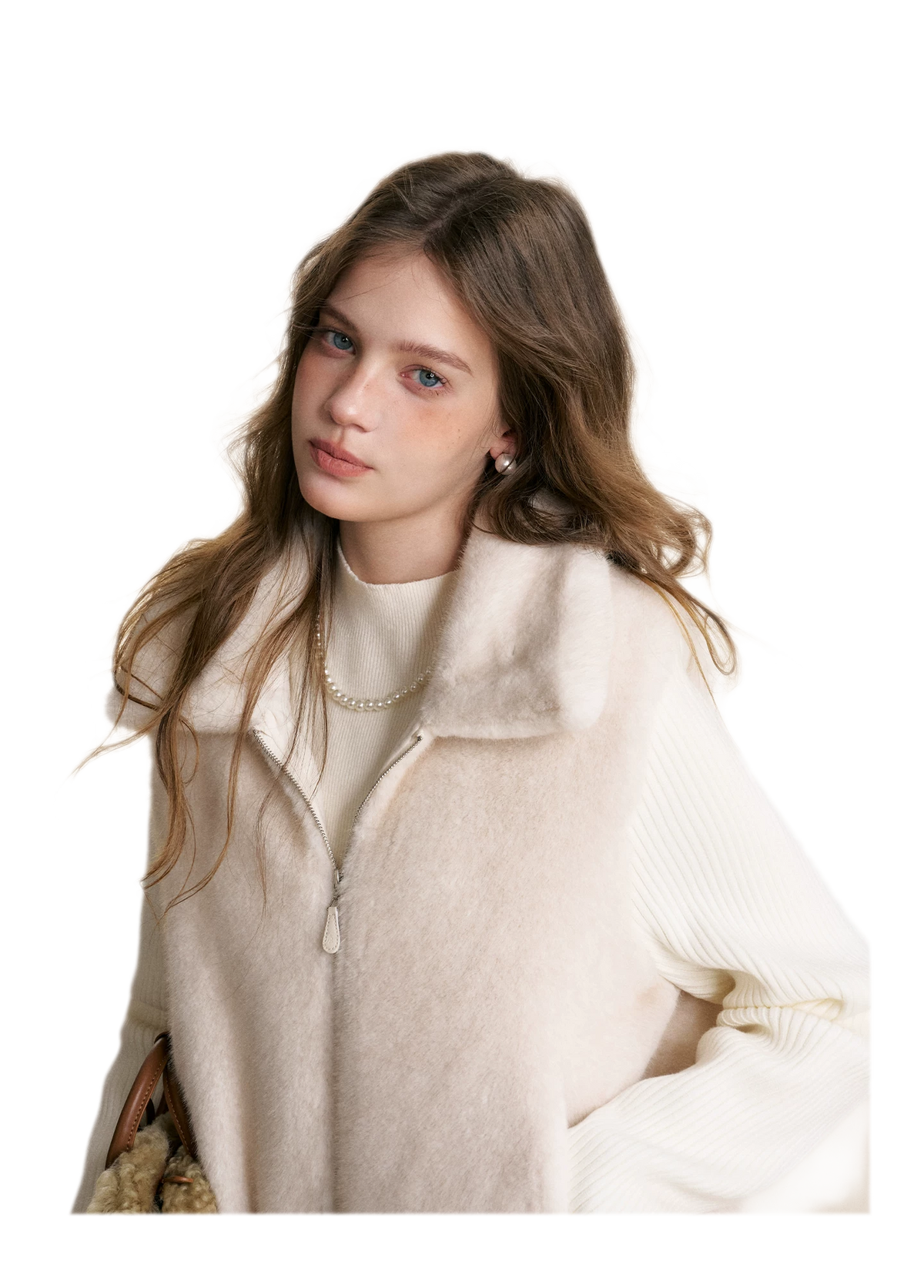 Mink Knit Patchwork Jacket