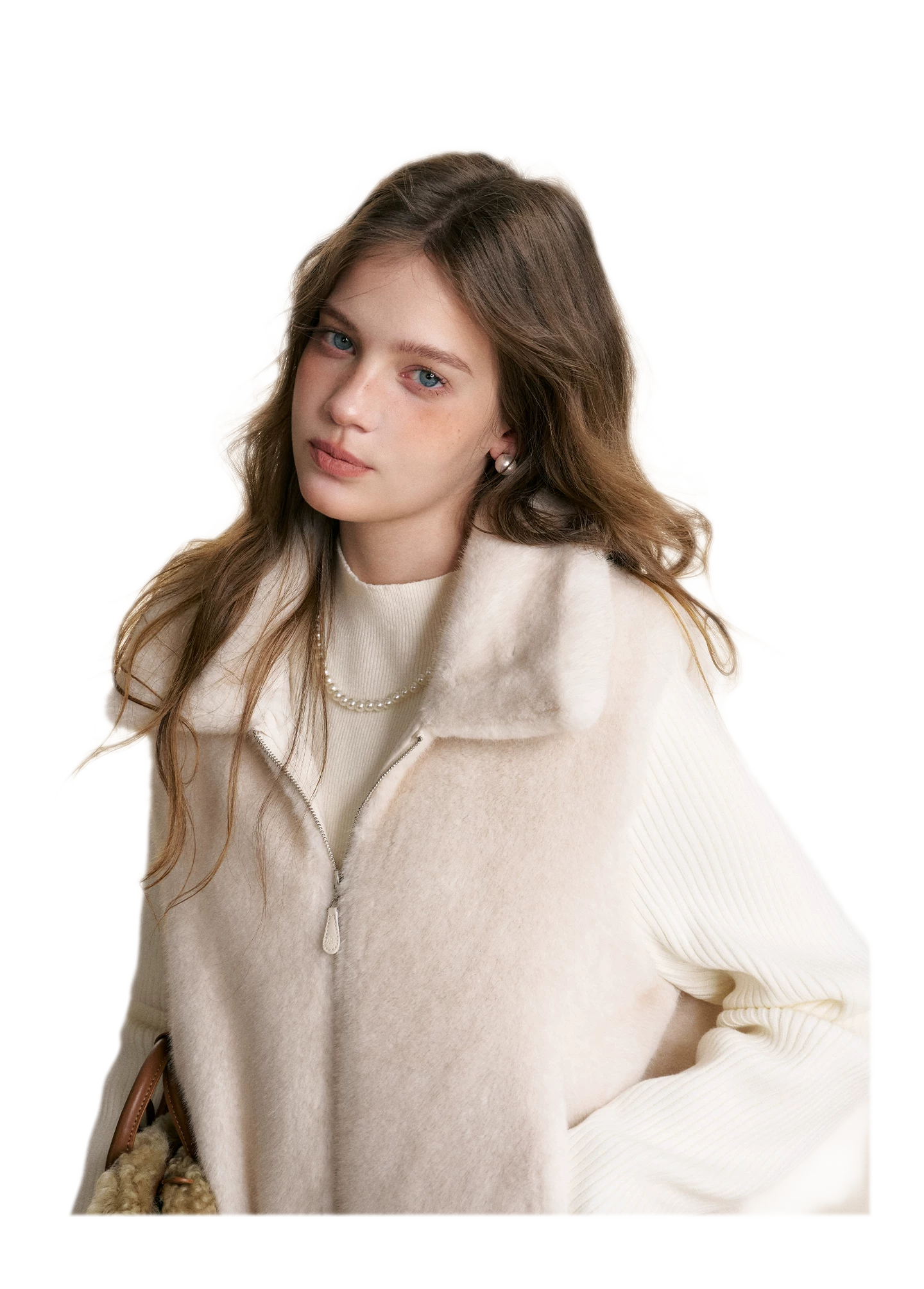 Mink Knit Patchwork Jacket