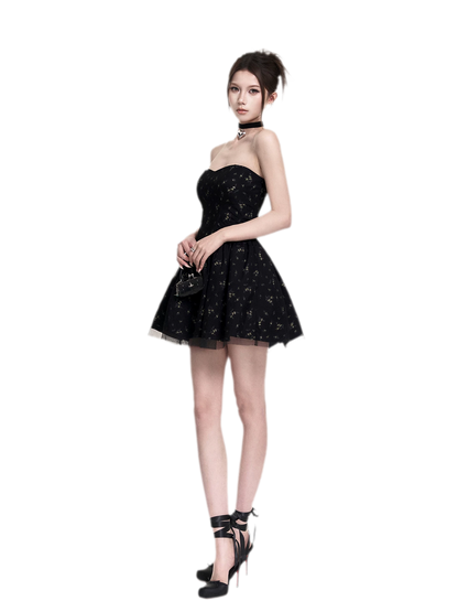 Romantic Floral Mesh Dress