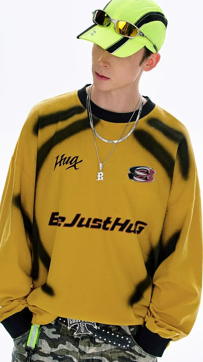 Brushed Racing Graphic Long-Sleeve T-Shirt