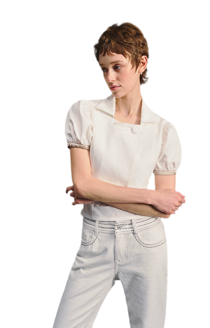 Collared Two-Piece Top