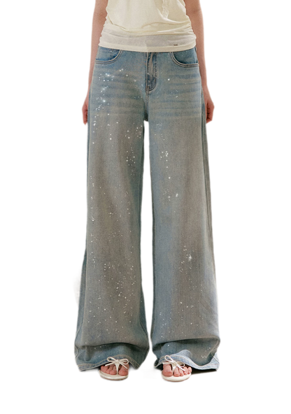 Sparkling Galaxy Wide-Leg Jeans