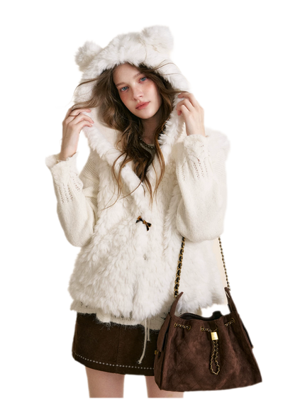 Bear Fleece Hooded Vest