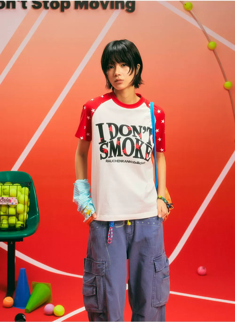 Cotton Star Print T-Shirt