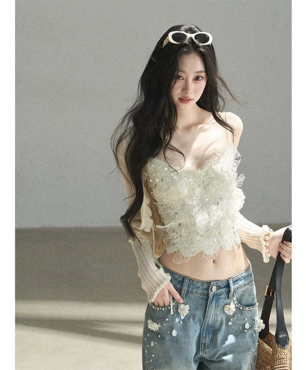 Lace Camisole Knit Set