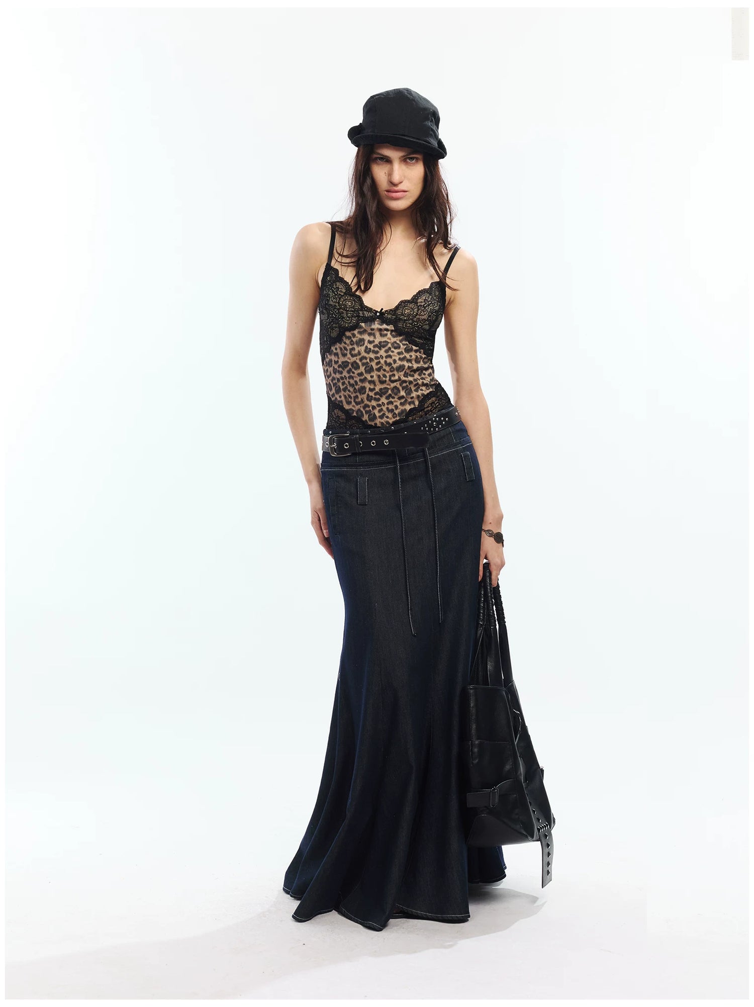 Vintage Rose Leopard Print Lace Camisole
