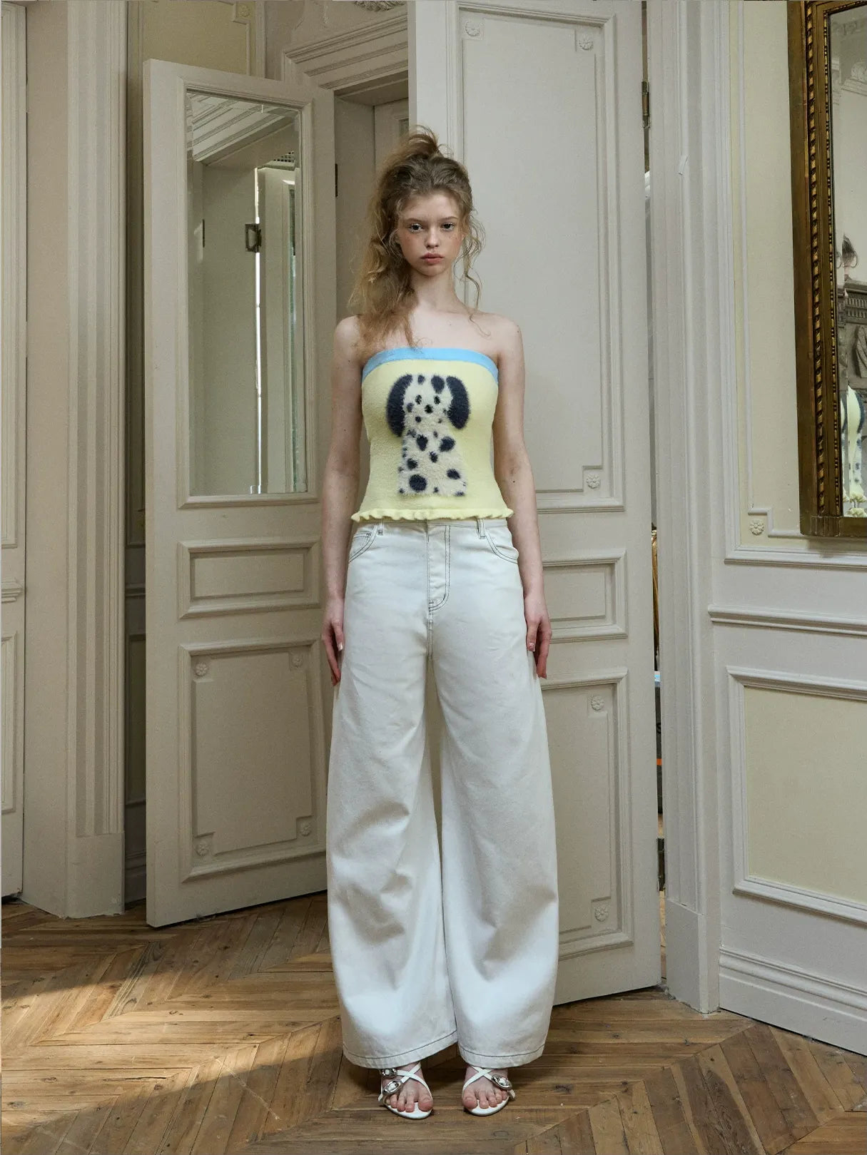 Faux-Mohair Tube Top