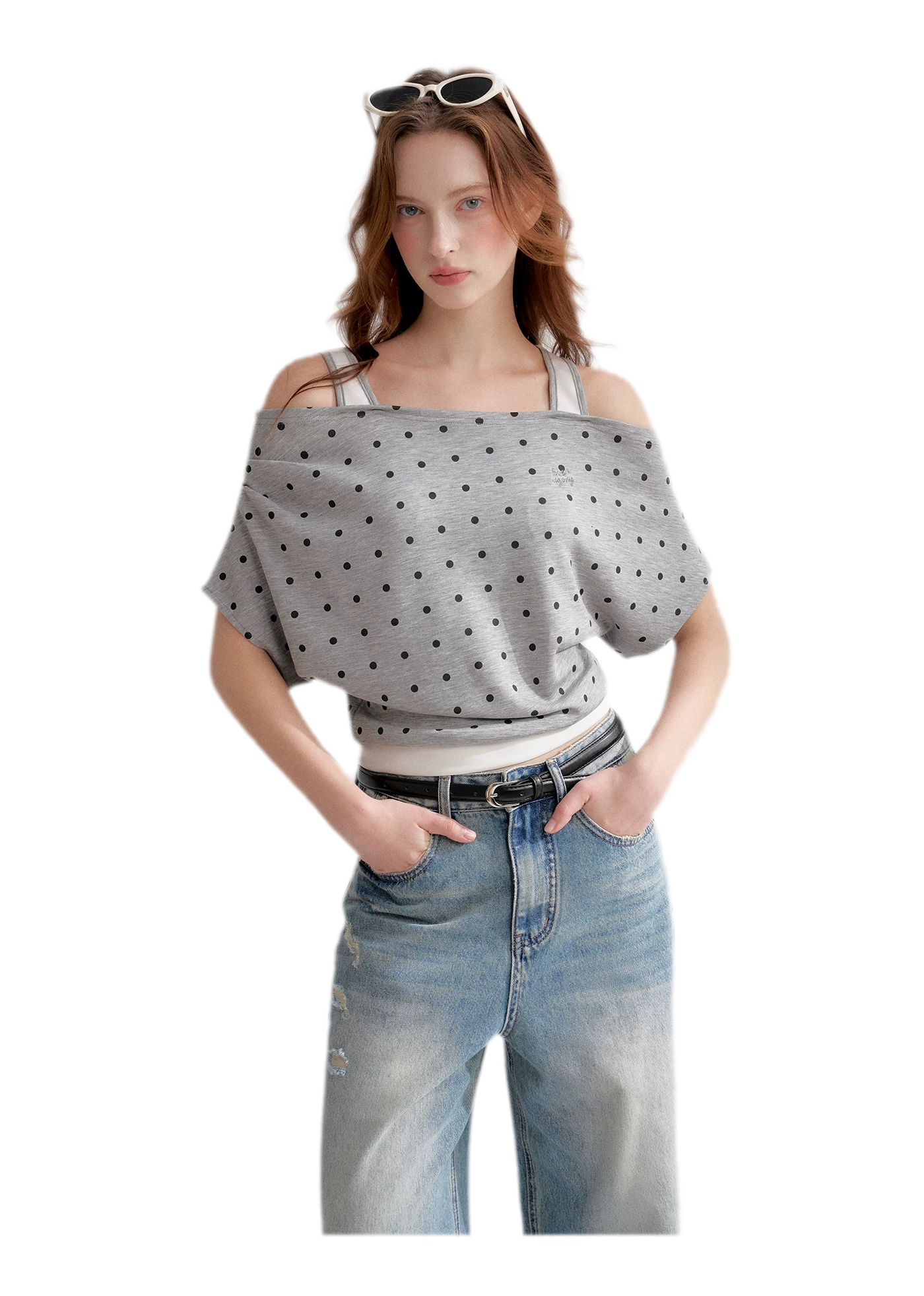 Polka Dot Layered T-Shirt
