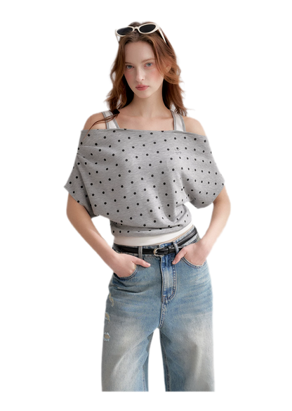 Polka Dot Layered T-Shirt