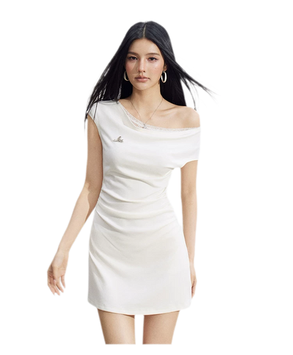 Lace Draped Mini Dress