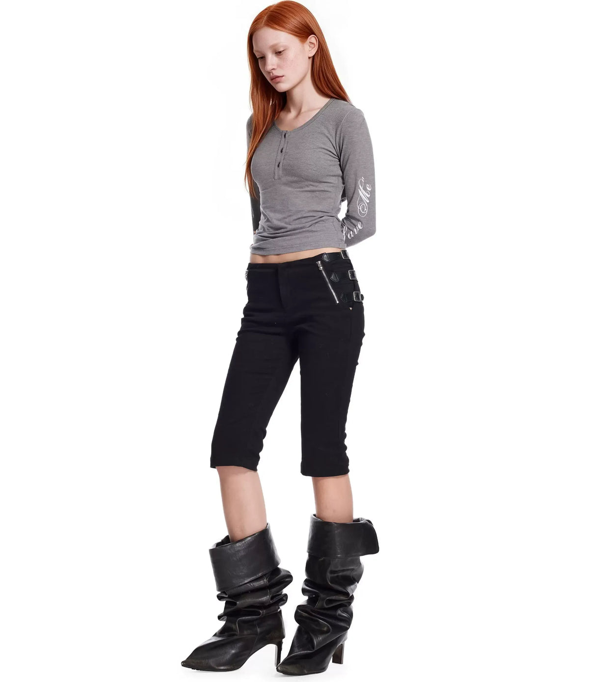 Soft Henley Fitted Knit Top