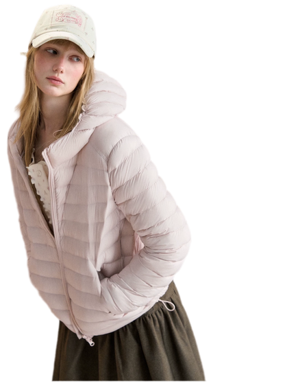 Lightweight Quilted Hooded Down Jacket