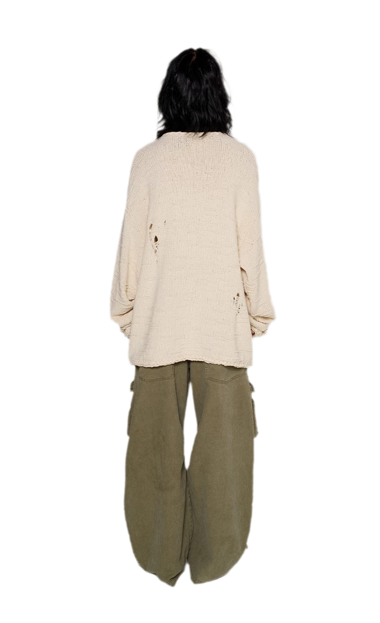 Three-Dimensional Jacquard Cardigan