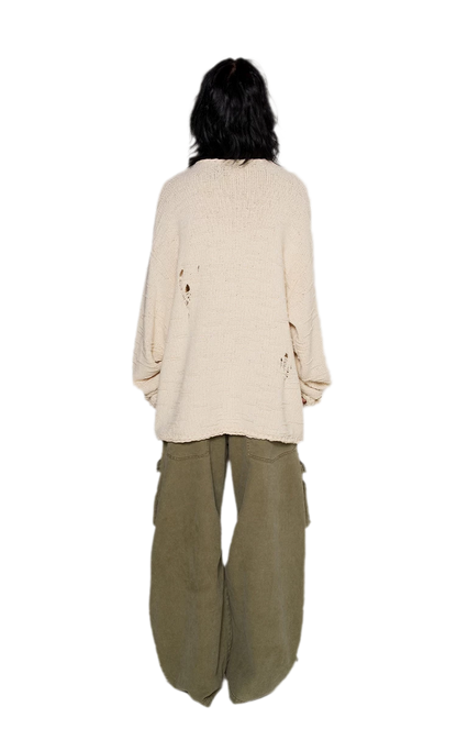 Three-Dimensional Jacquard Cardigan