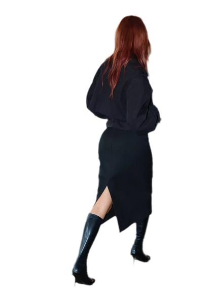 Cropped Belted Trench Jacket