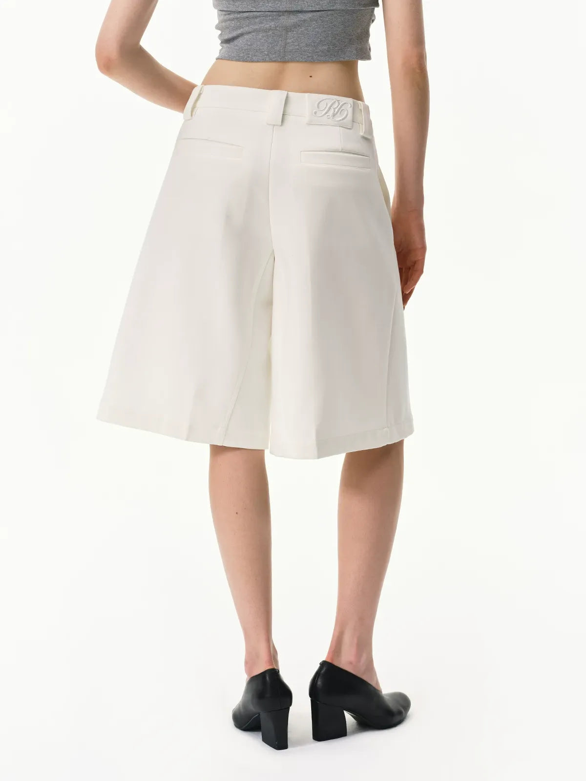Pleated Bermuda Shorts