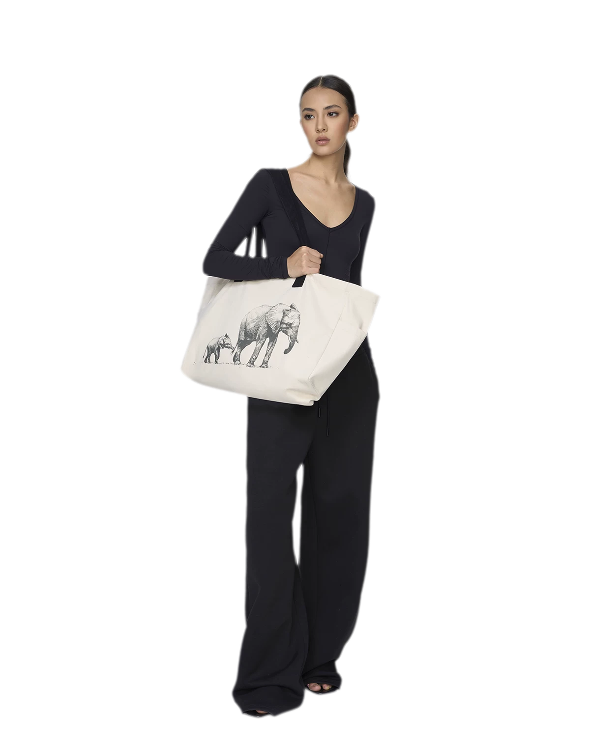 Canvas Elephant Tote Bag
