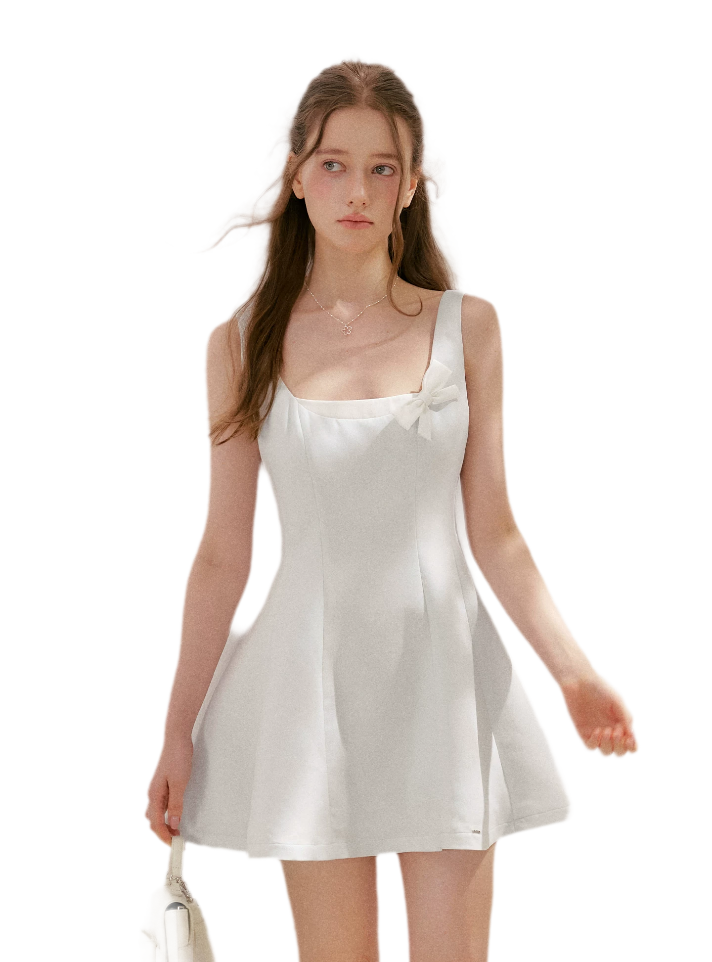 Bow Detail Short A-Line Dress