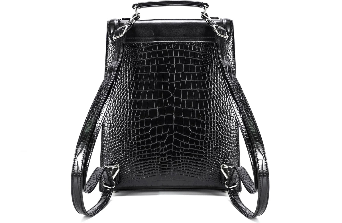 Wandelbarer Rucksack mit geprägter Fledermaus