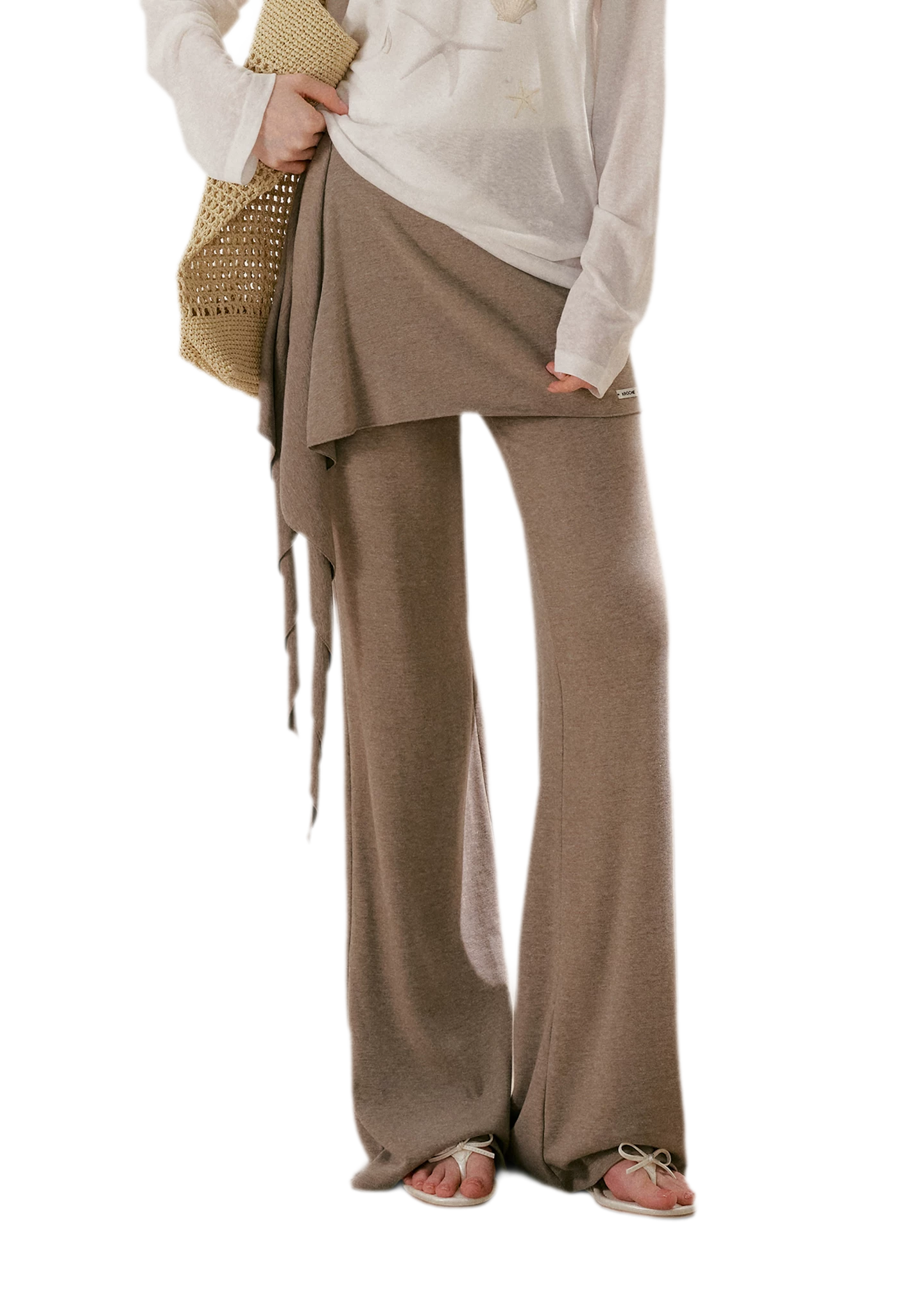 Wrap Tie Flared Pants