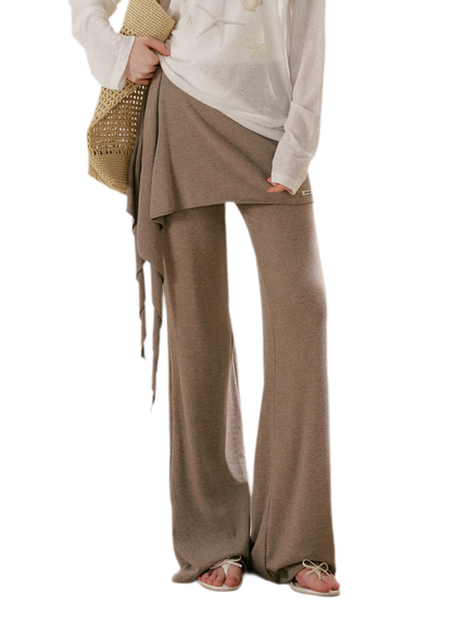 Wrap Tie Flared Pants