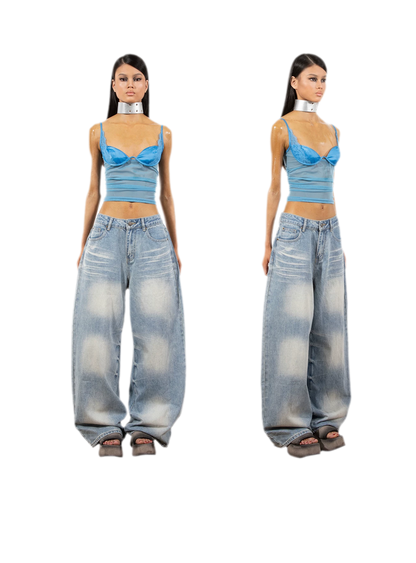 Washed Platform Slippers