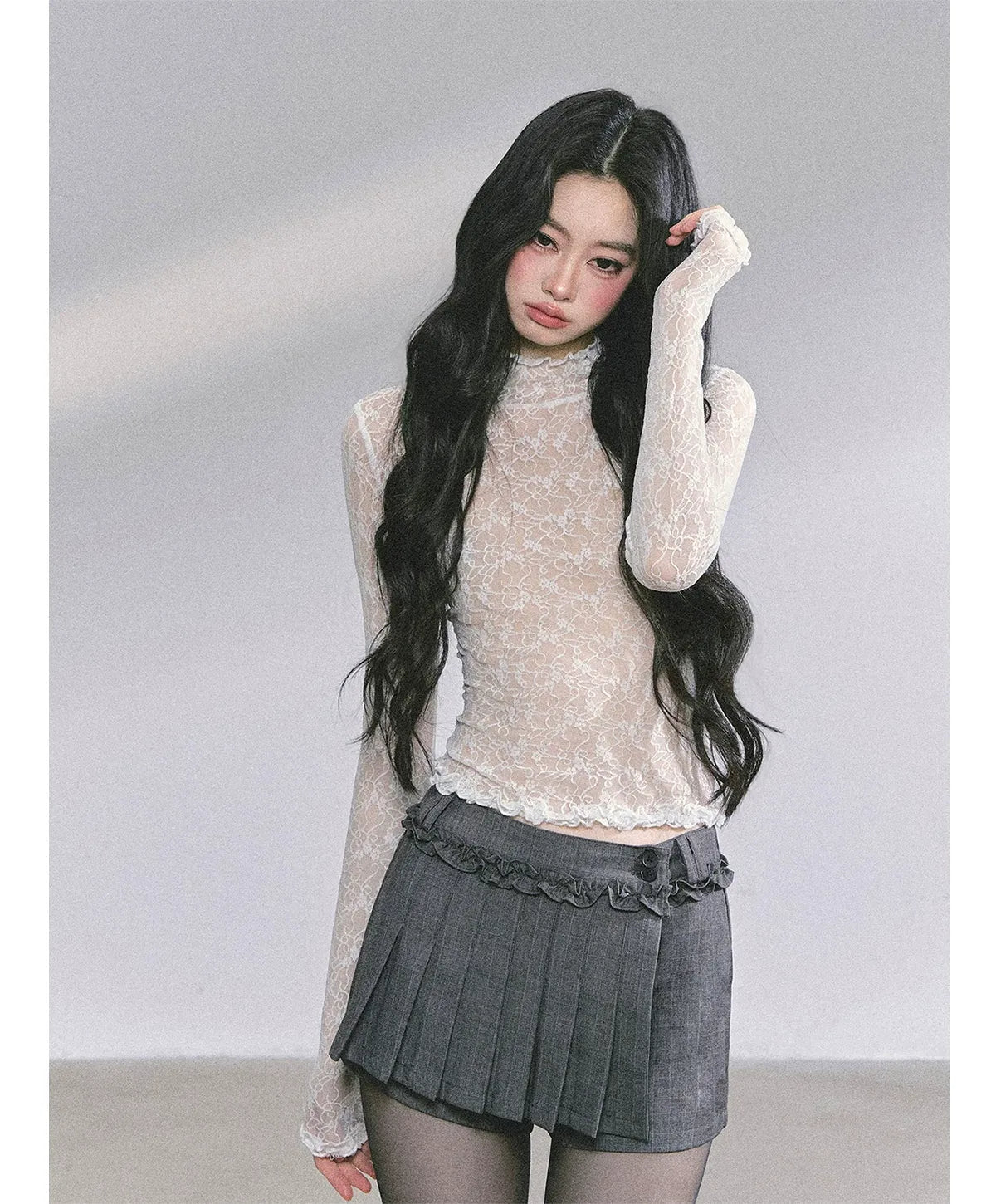 Lace Semi Sheer T-Shirt