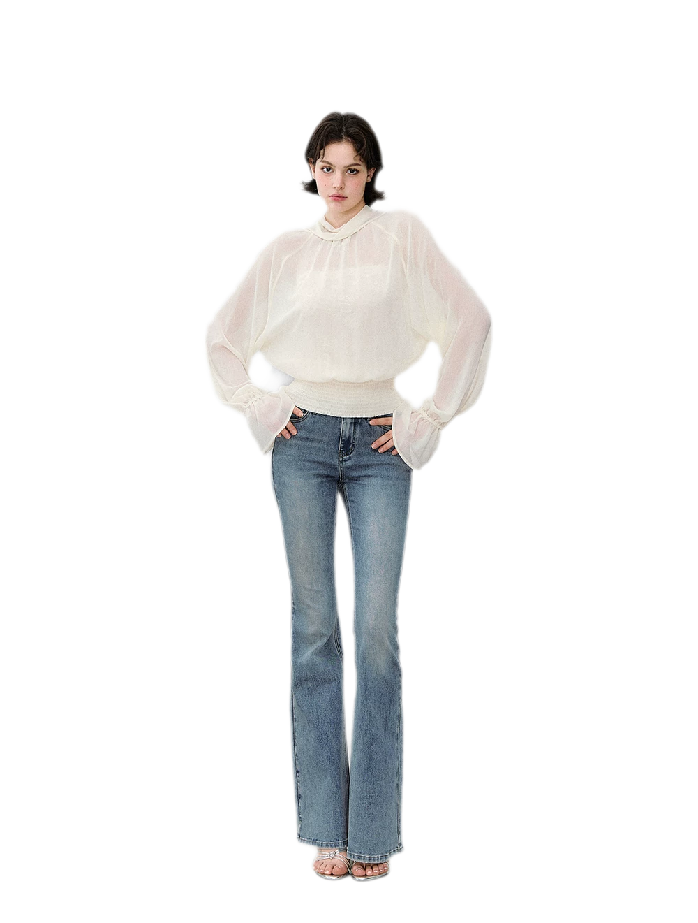 Denim Micro Flare Jeans