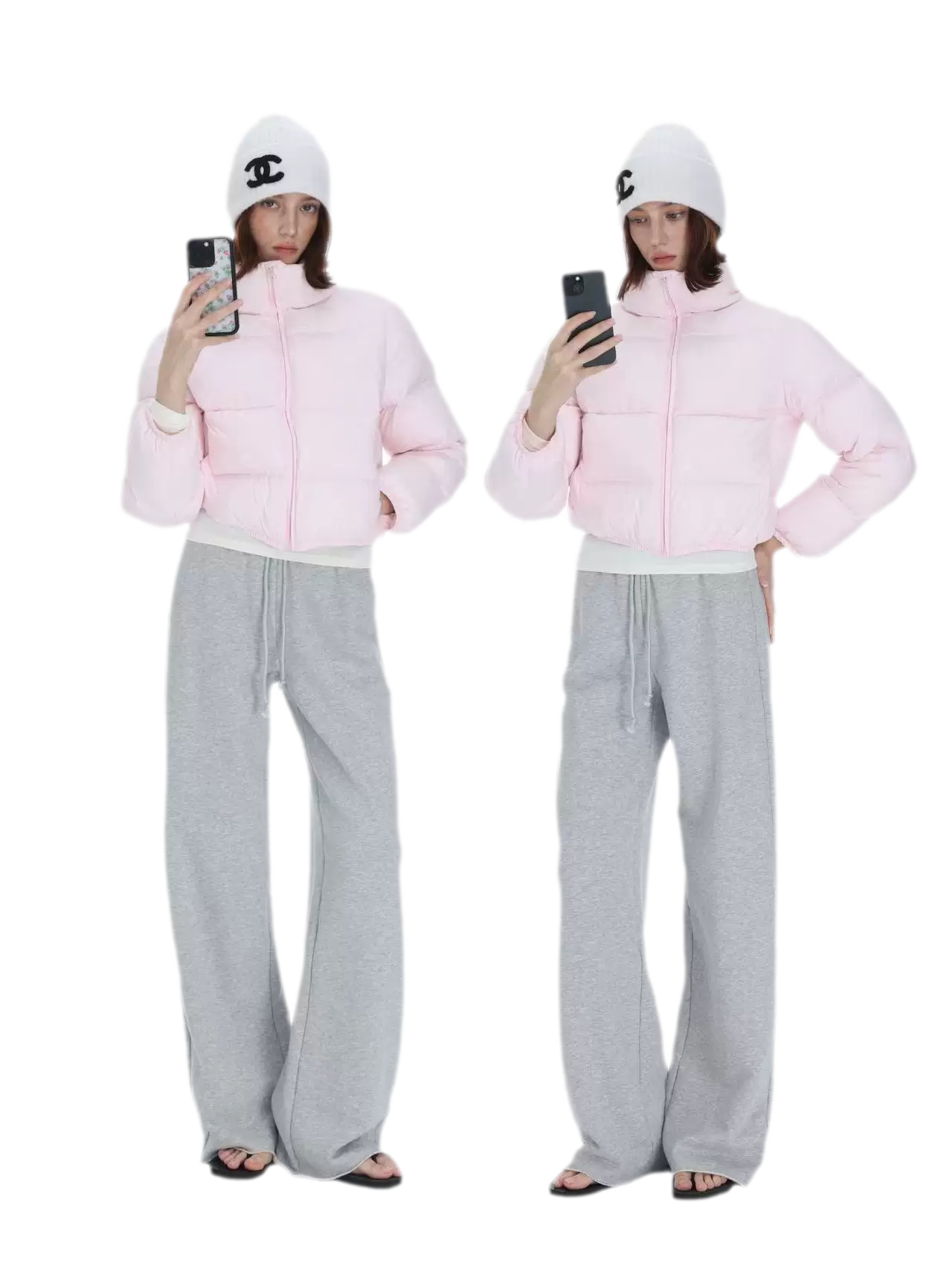 90 White Down Puffer Jacket