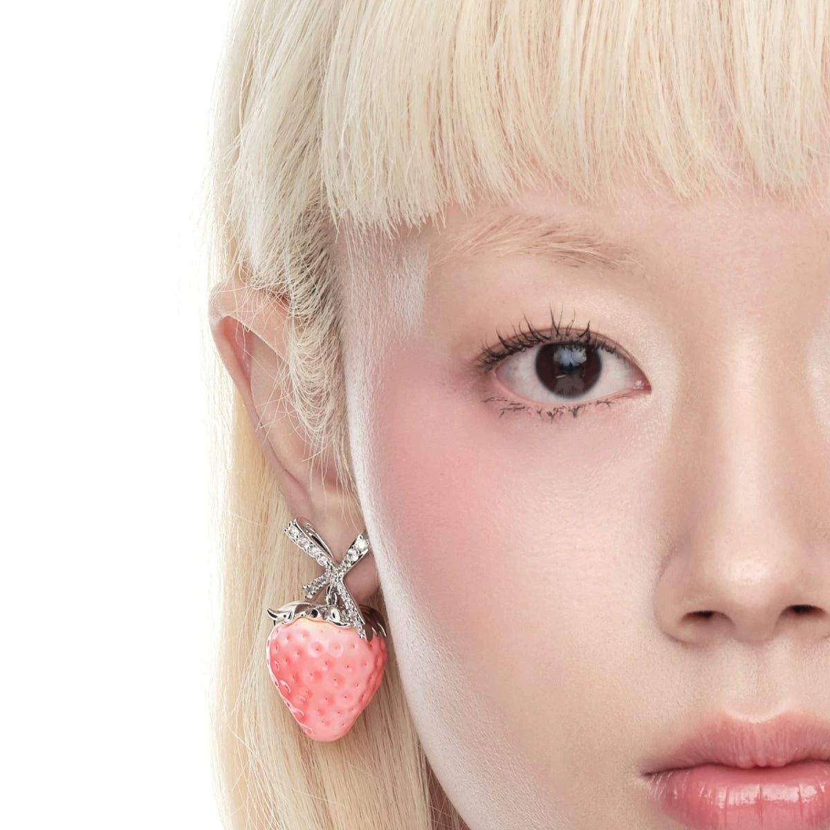 Strawberry Butterfly Statement Earrings