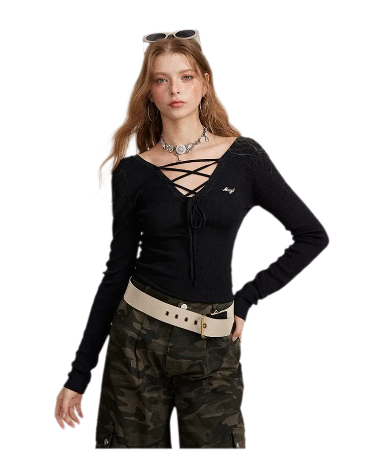 Stretch Two-Way Long-Sleeve Top
