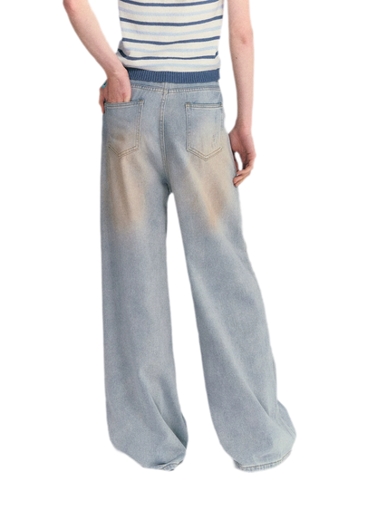 Sequin Wide-Leg Jeans