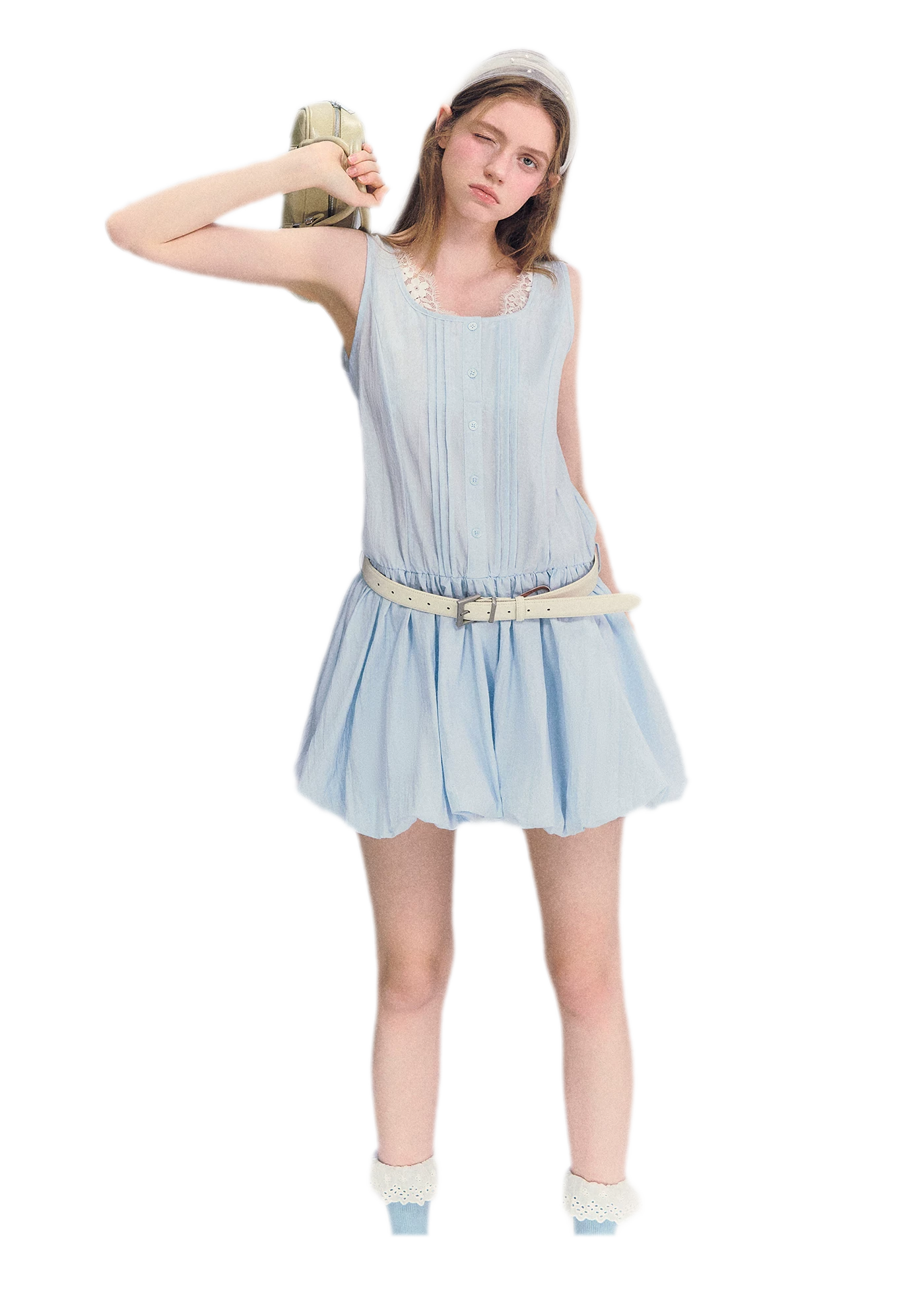 Lace Square Neck Dress