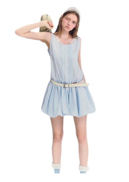 Lace Square Neck Dress