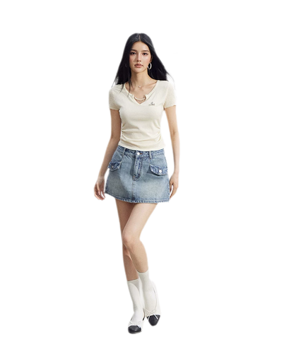 V-Neck Lyocell Tee