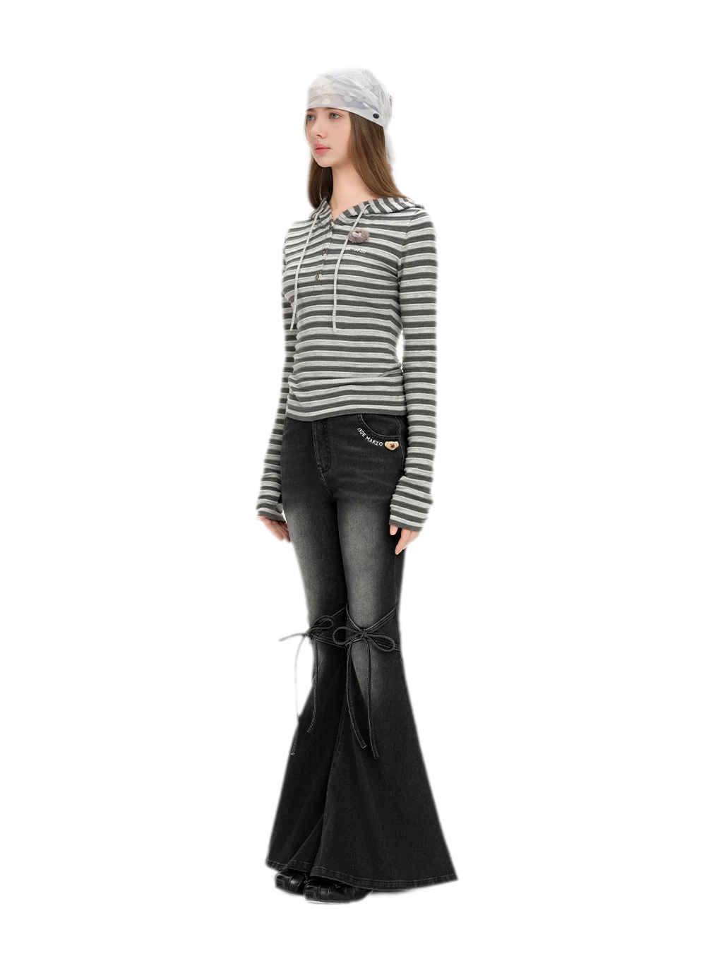 Mermaid Flare Denim Pants
