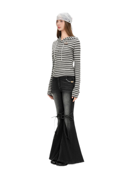 Mermaid Flare Denim Pants
